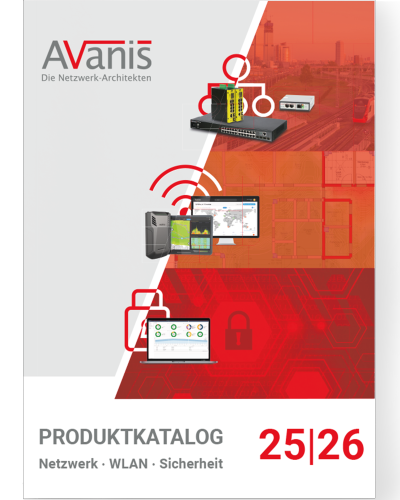 Der neue Avanis-Katalog 25/26 im Hintergrund