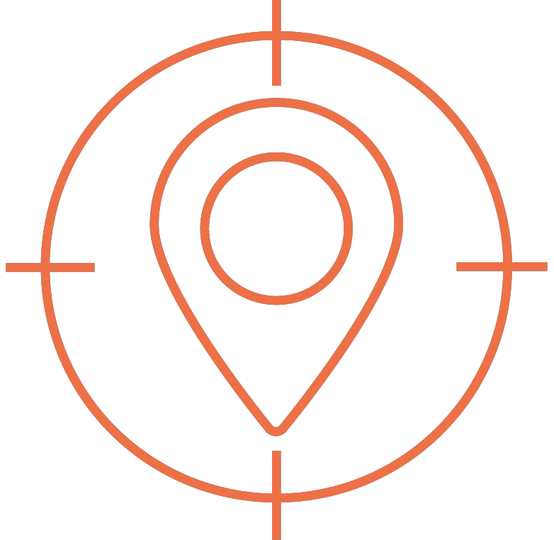 Bald ein Icon mit Location dot in a circle