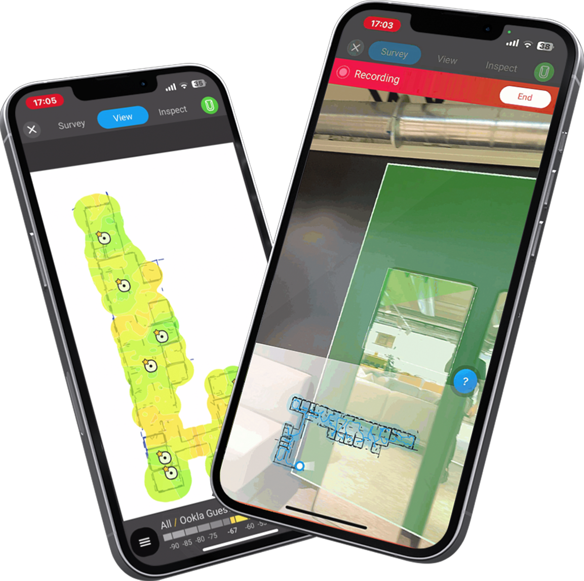 Ekahau AI Pro auf Mobilgeräten