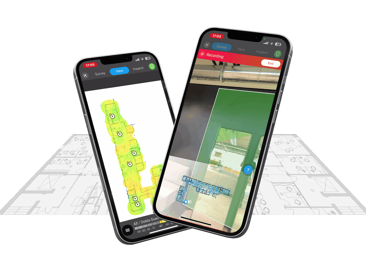 Ekahau AI Pro auf Mobilgeräten