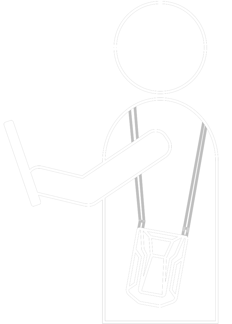 Einfaches Symbol einer Person mit einem Ekahau Sidekick