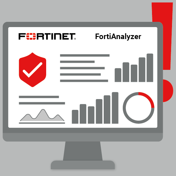 FortiAnalyzer interface displayed on a monitor