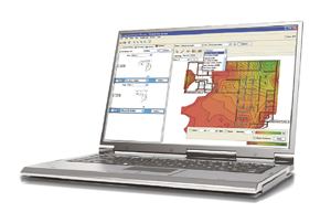 An open notebook displaying the Ekahau Site Survey 9 software